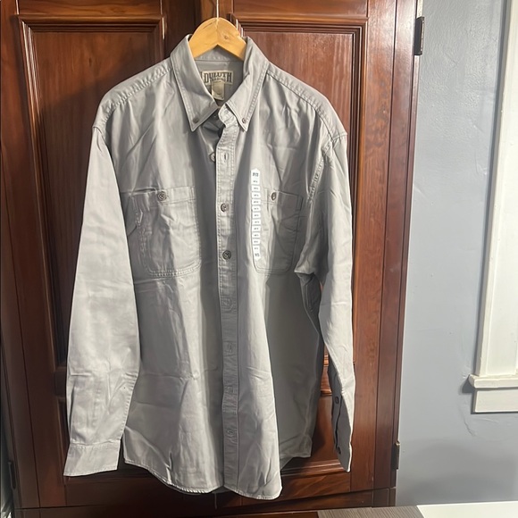 COPY - Duluth Trading Co Gray Classic Button Down Shirt